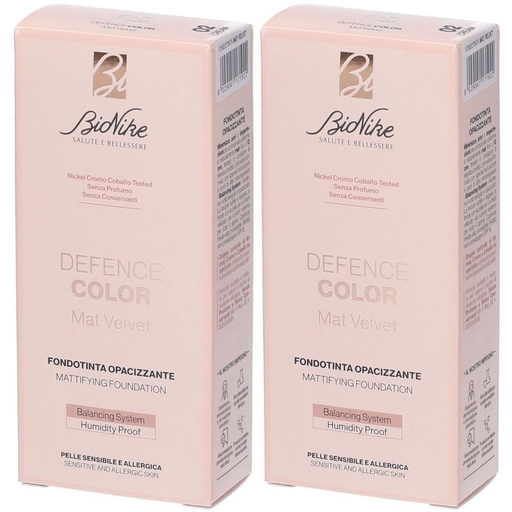Bionike Defence Color Mat Velvet Fondotinta Opacizzante 02 Cream 2x30