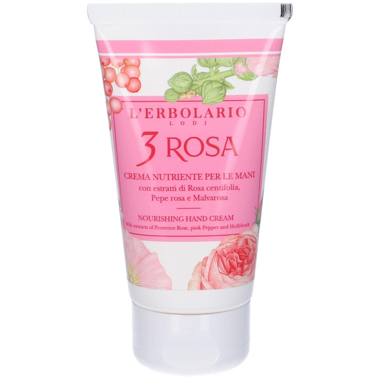 L`Erbolario Crema Nutriente per le Mani 3 Rosa 4x75 ml