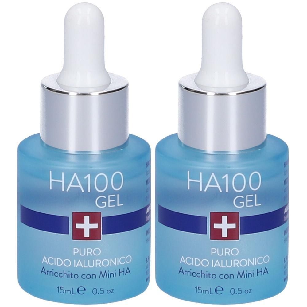 HA100 Gel Acido Ialuronico Siero Viso 2x15 ml