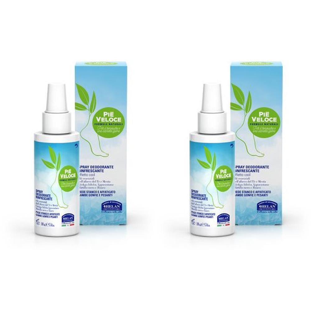 Helan Piè Veloce Spray Piedi Deodorante Rinfrescante 2x100 ml
