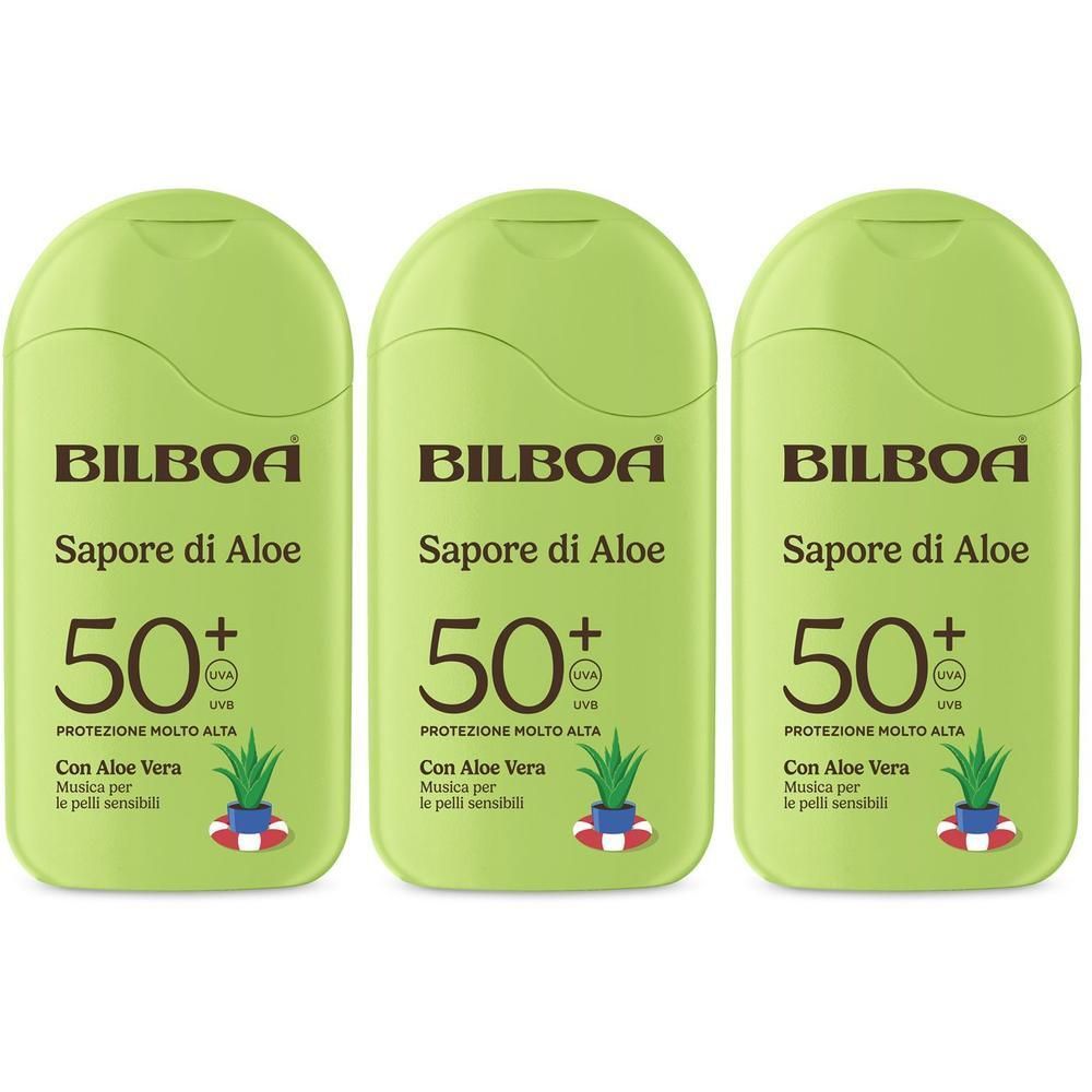 Bilboa Sapore di Aloe Latte Solare SPF 50+ con aloe vera 3x200 ml