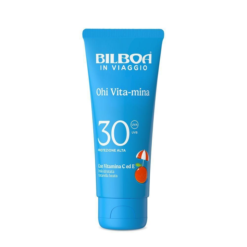 Bilboa In Viaggio Crema Solare formato SPF 30 con multivitamina 4x75 m