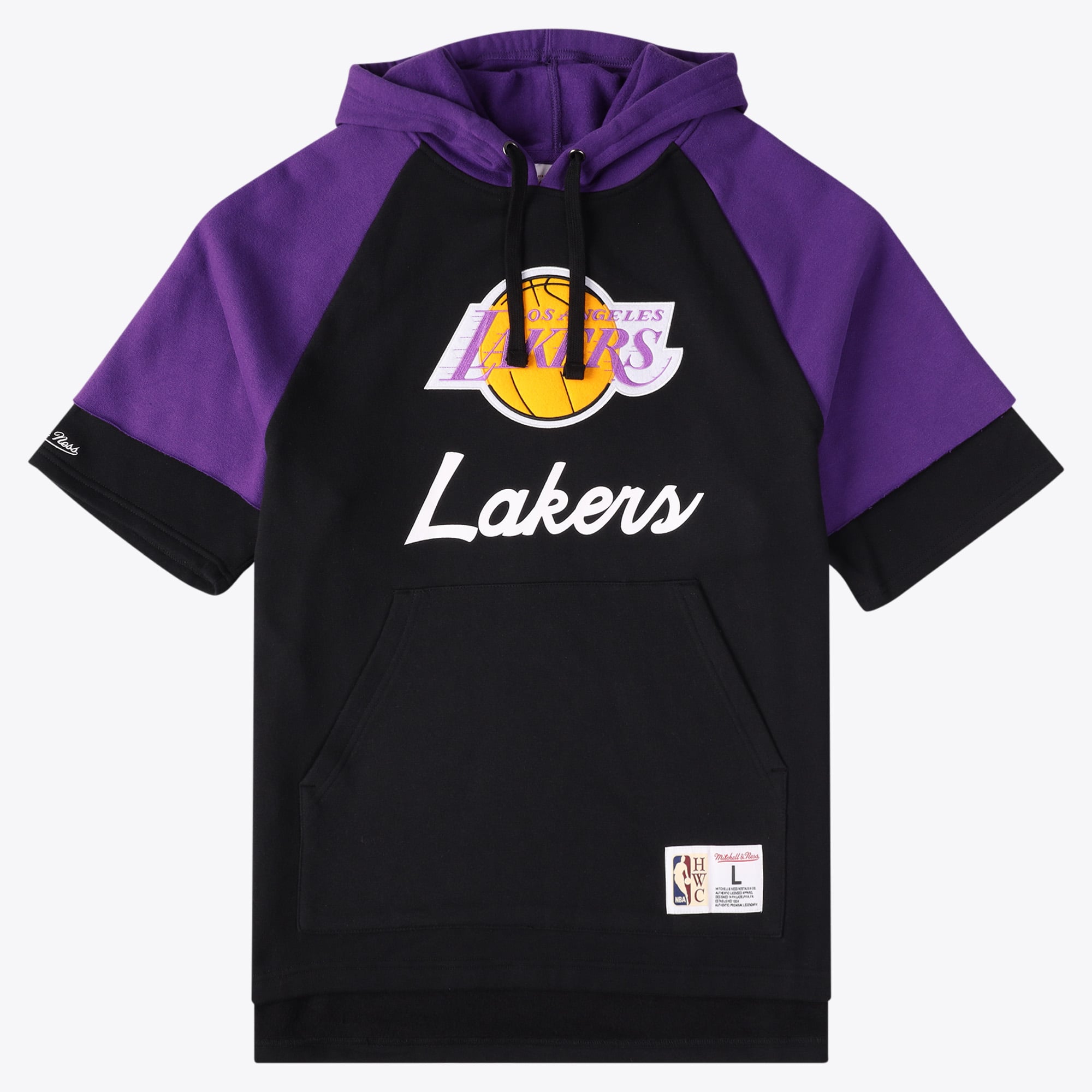 Los Angeles Lakers Mitchell & Ness SS Fleece Hoodie – Schwarz – Herren