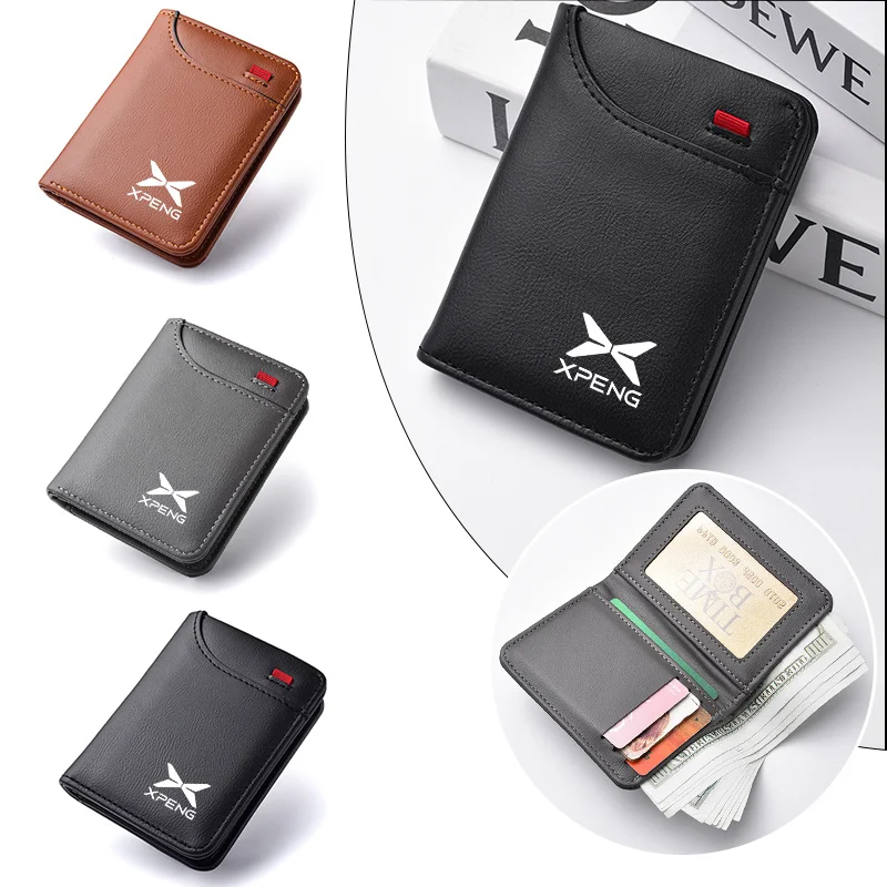 Mini porte-cartes de crédit en cuir pour voiture, petit portefeuille souple et portable pour Xiaopeng XPeng G3 G3i G6 G9 P5 P7 P7i X9 N5, accessoires