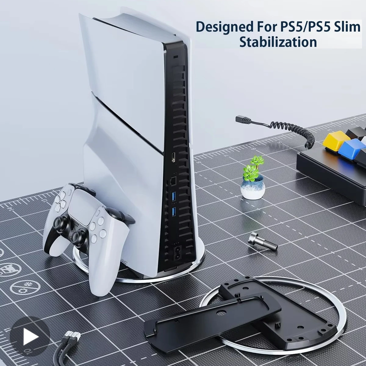 Game Stand Gaming Accessories For Sony PS5 Console Playstation Play Stations PS 5 Slim Pro Support Base Holder Cradle Vertical