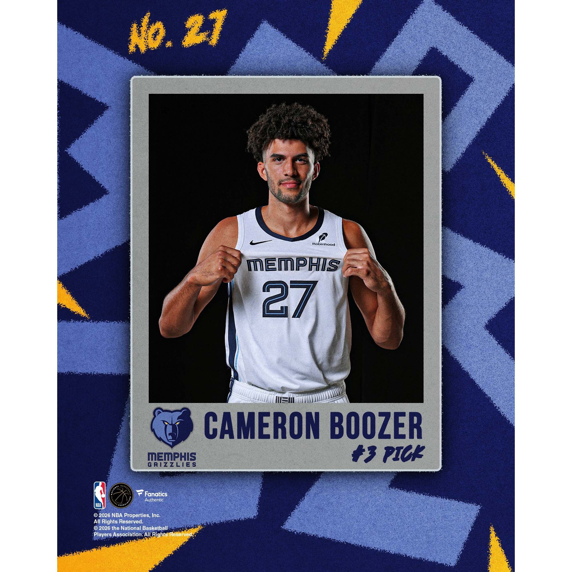 Cameron Boozer, Memphis Grizzlies, noch nicht unter Vertrag, NBA-Draft 2026 – Stilisiertes Foto