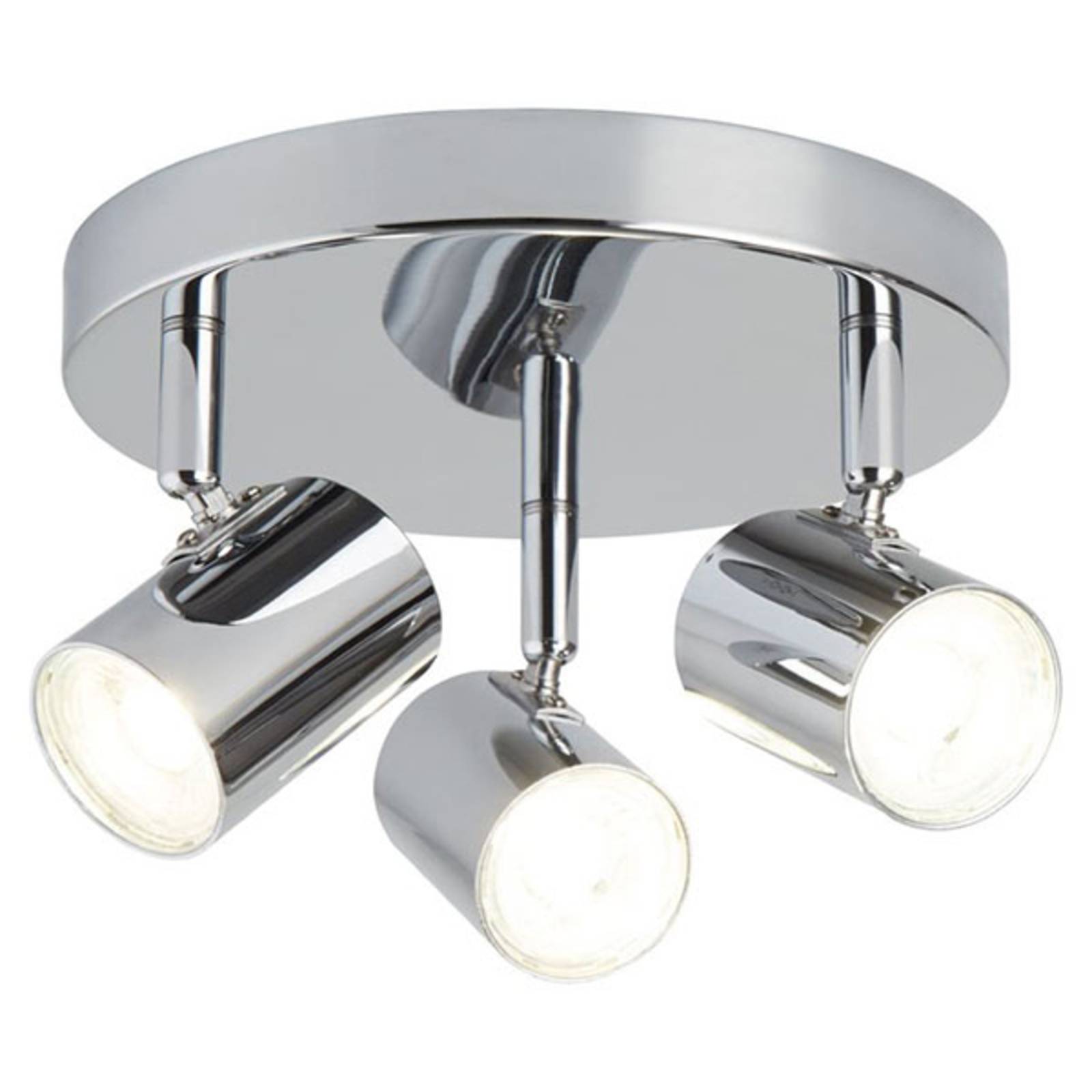 Searchlight Plafoniera a LED Rollo, Cromo / Argento, Soggiorno / Sala da pranzo, Metallo, Moderno, Plafoniera LED