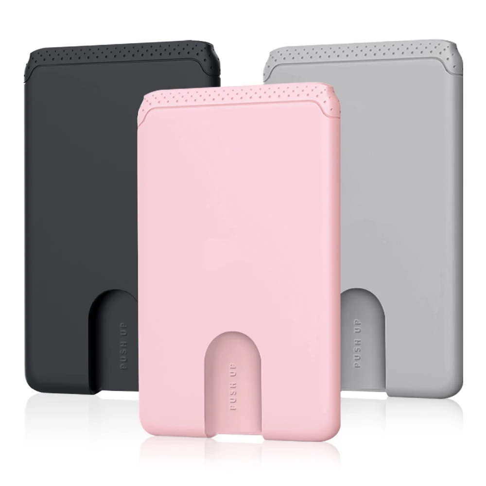 Phone Holder Sticker Credit Card Holder Adhesive Soft Silicone Mobile Wallet Compatible All Smartphones Phone Wallet Compatible