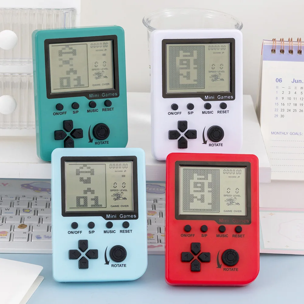 Handheld Game Console Video Game Party Favors For Kids Birthday Gifts Classic Brick Tetris Game Arcade Toys