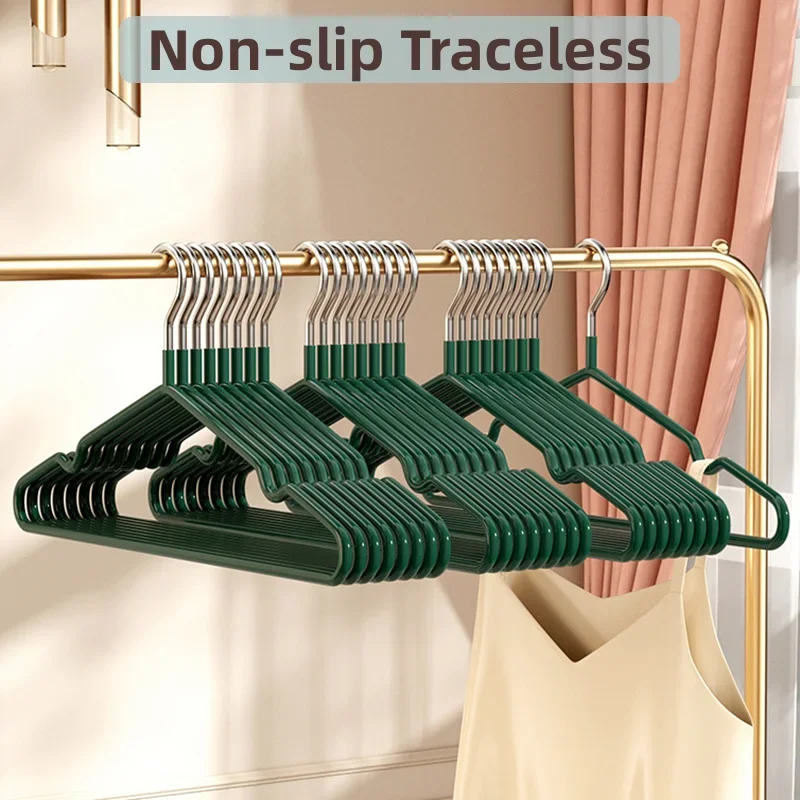 10pcs Clothes Hangers Metal Non-slip Hanger Household Coat Hanger For Clothes Pants Traceless Durable Strong Hanger Organizer
