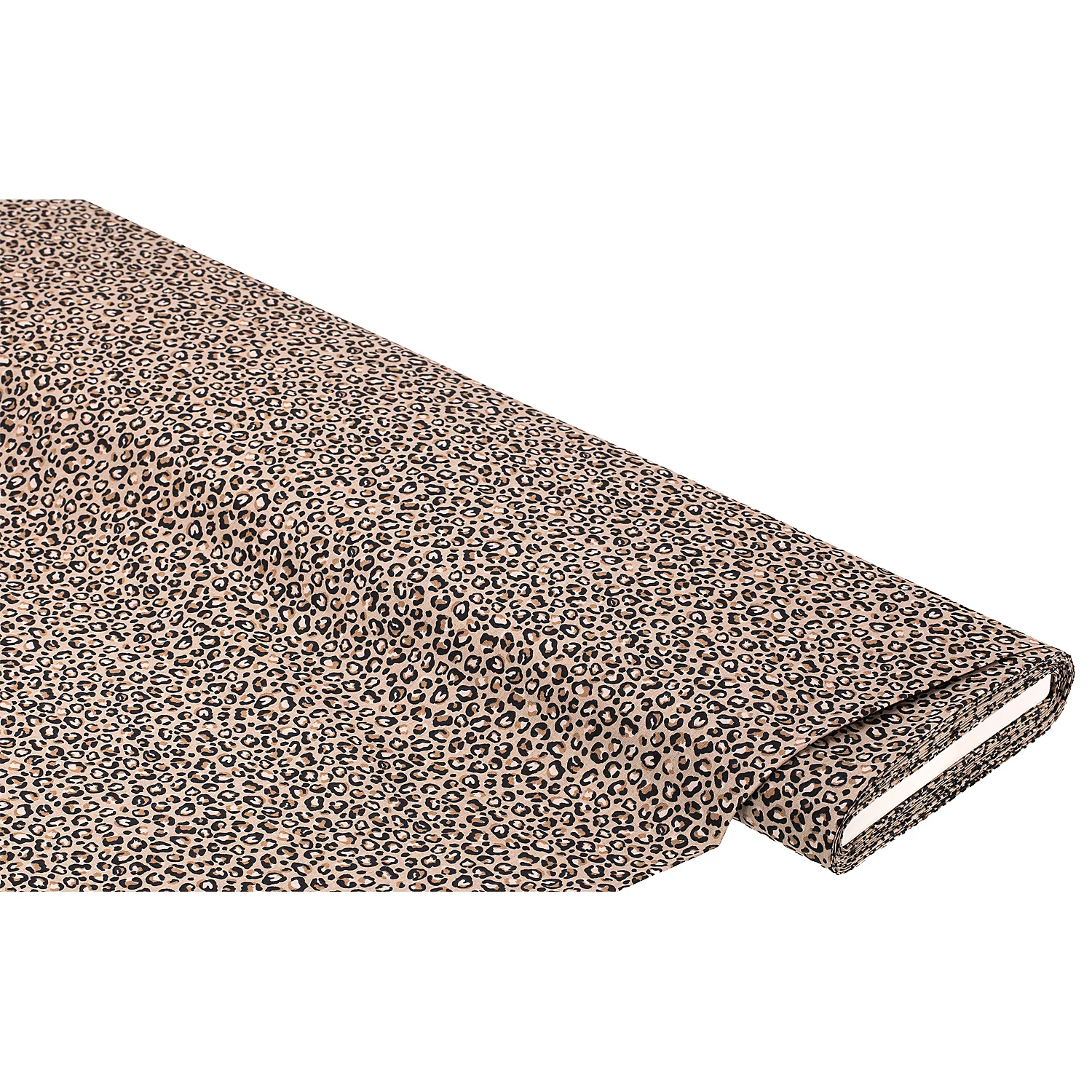 Baumwollstoff Leo-Print Mona, taupe-color