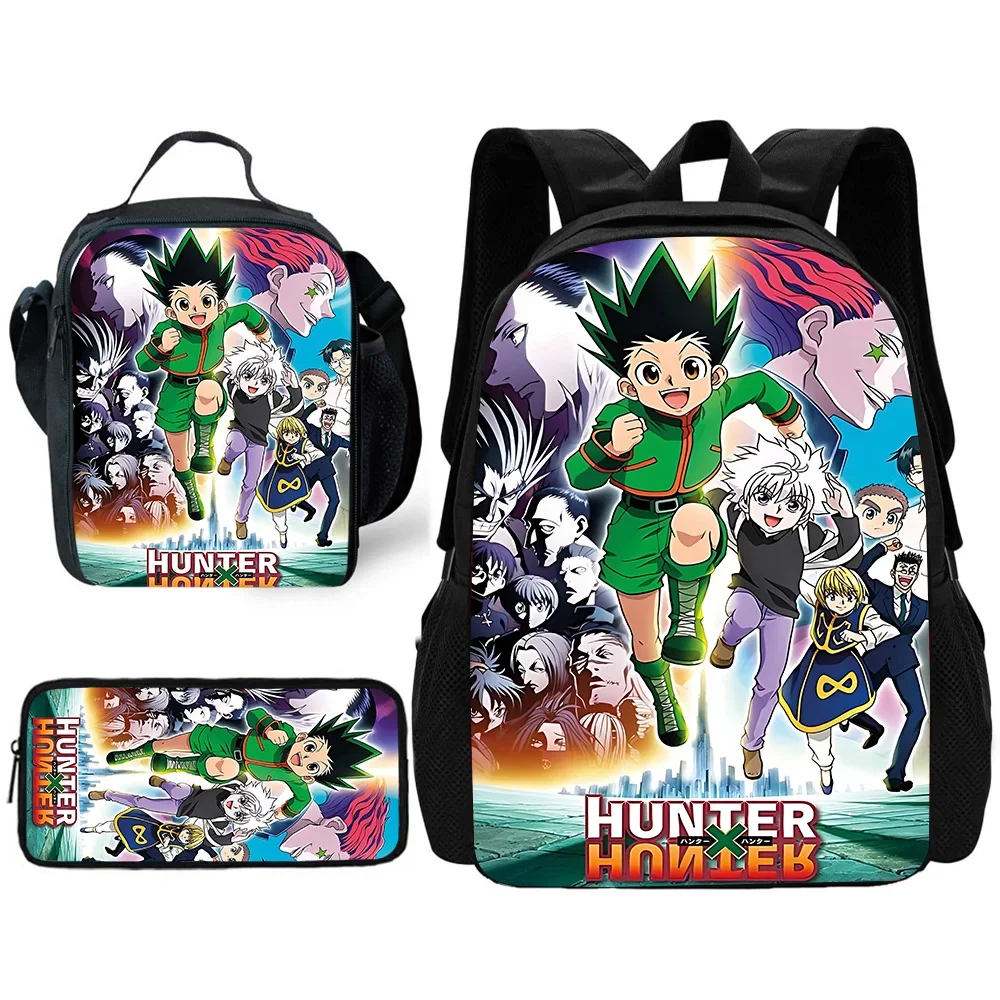 Sac à dos d'école Hunter x Hunter pour enfant, sac à bandoulière, trousse à crayons, sacs d'école pour garçons et filles, meilleur cadeau