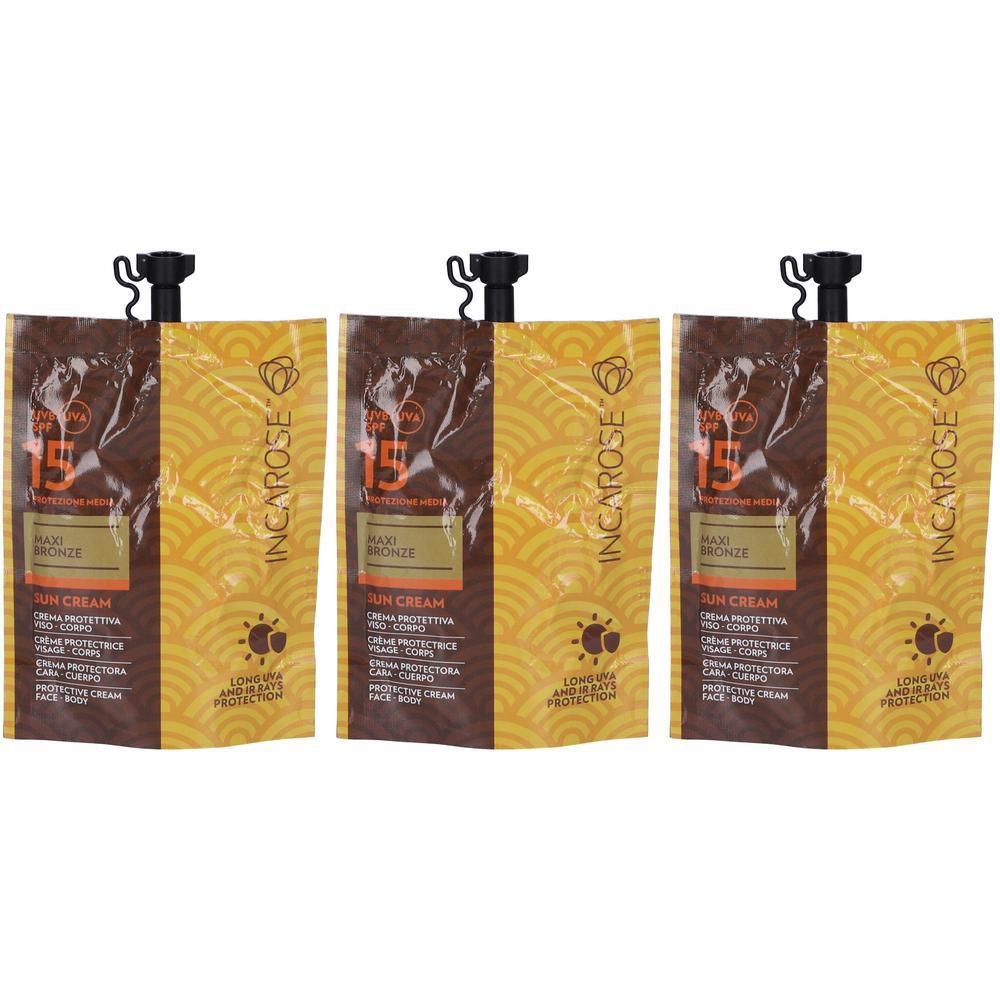 Incarose Maxi Bronze Sun Cream Spf15 50 Ml 3x50 ml