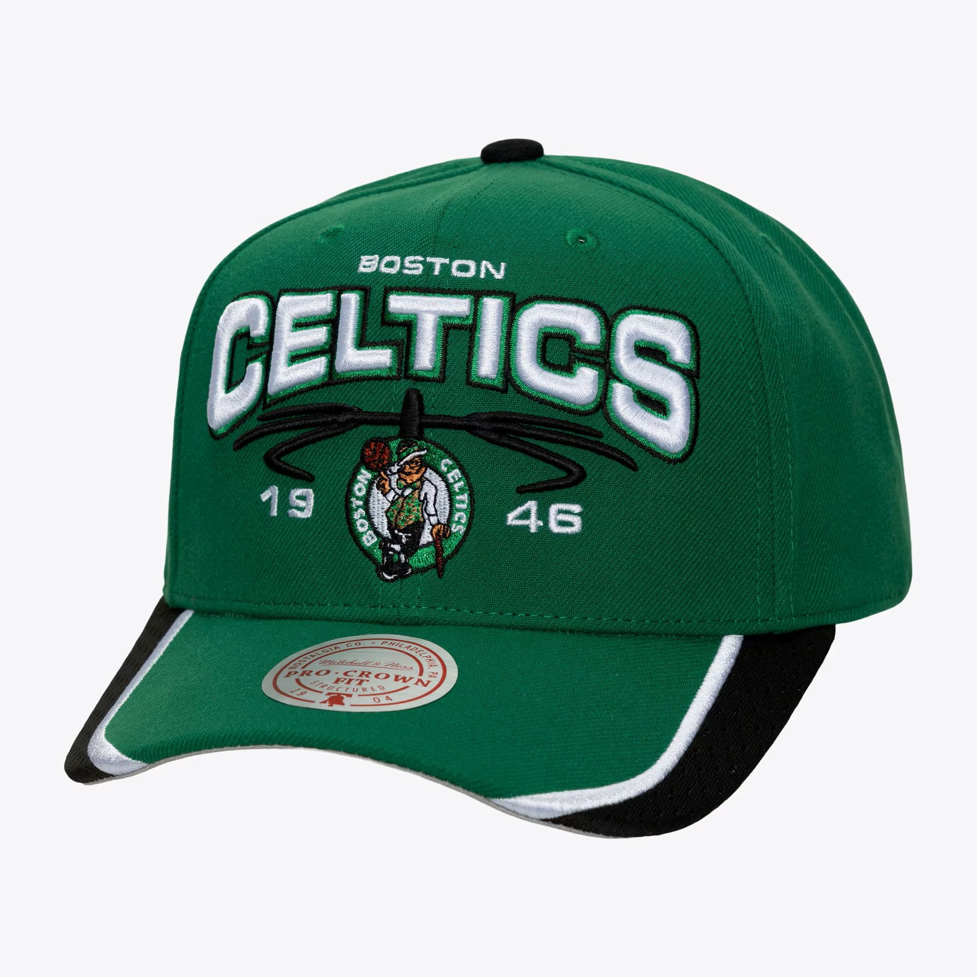 Boston Celtics Mitchell & Ness Game Day Pro Snapback - Grün