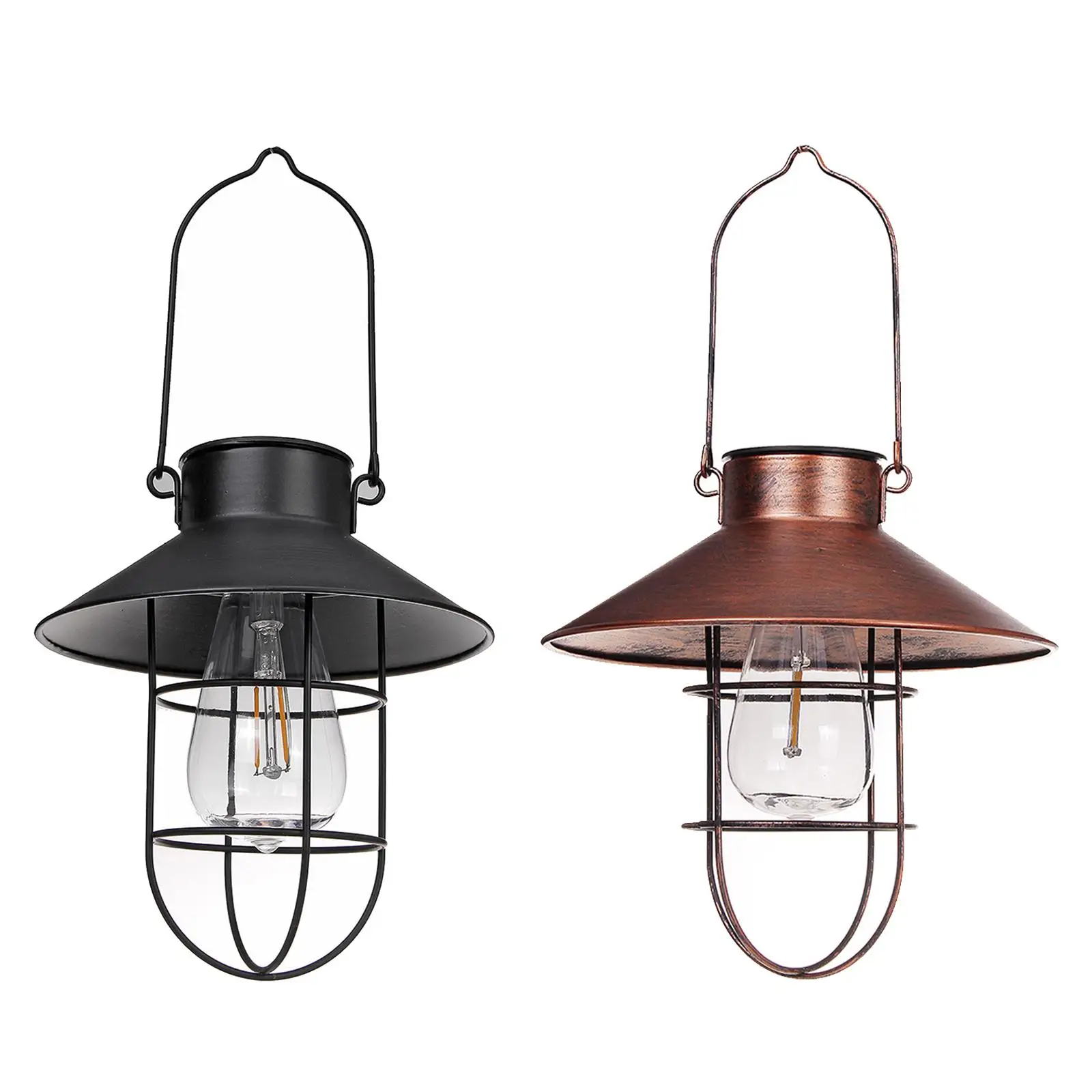 Retro Iron Solar Lantern Outdoor Solar Hanging Lanterns Solar Garden Lights Garden Lights Decor Ornaments