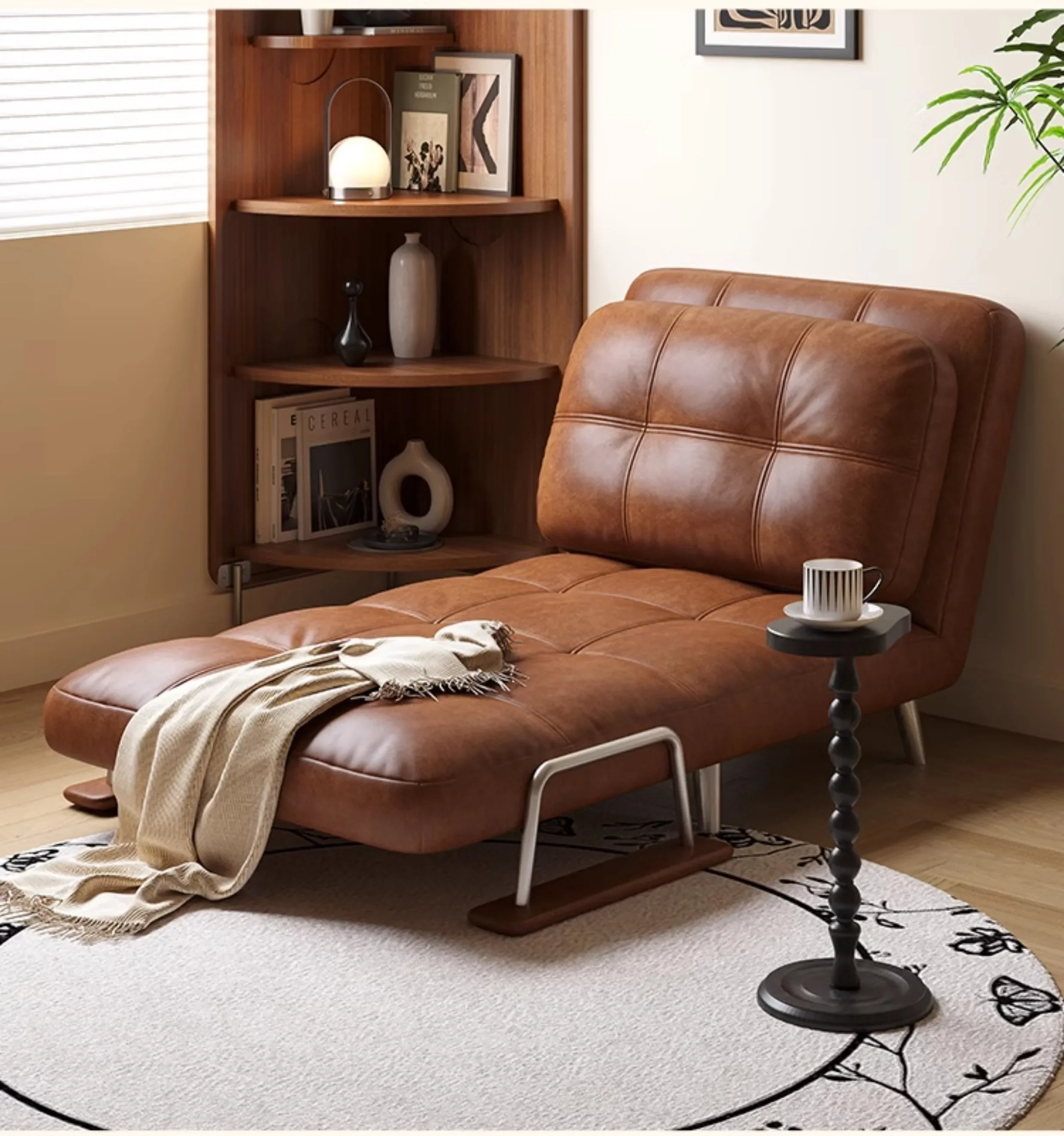 Holzpalast Handwerksmöbel Fendi Klappsofa-Bett Einzel- und Doppelbett 2025 Neues Retro-Klappsofa für kleine Wohnungen