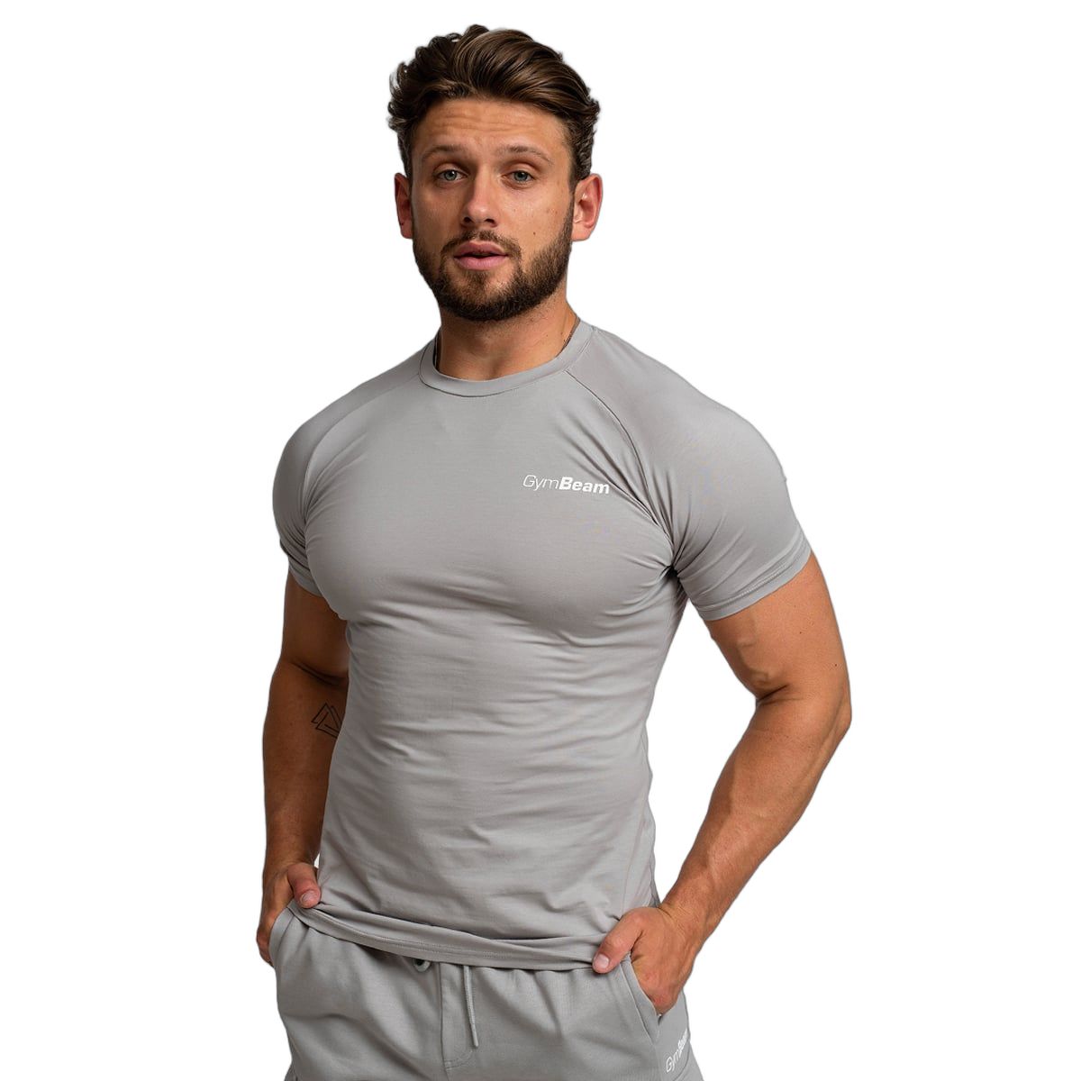 Maglietta uomo TRN Fitted slim a manica corta Grey 1 St