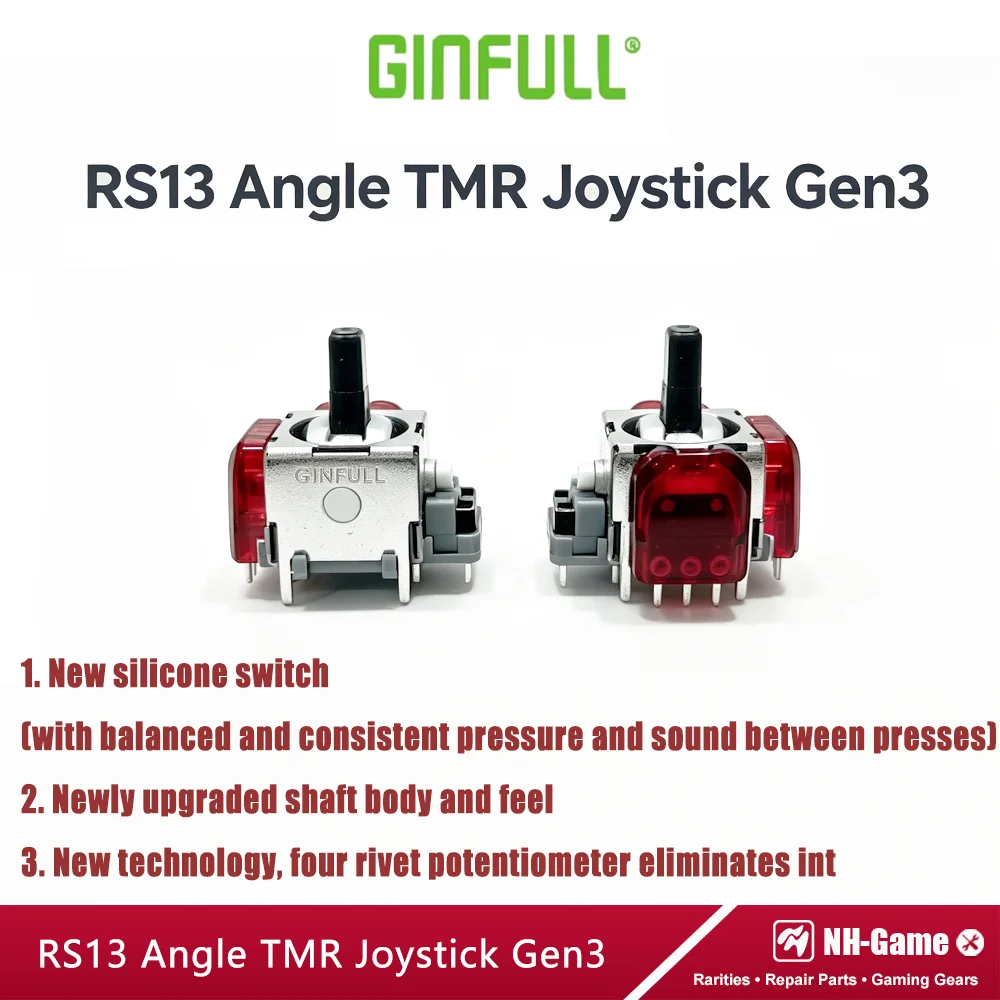 10 Stück 3. Generation TMR Elektromagnetischer Joystick RS13 Winkel 3D Analog-Stick für PS5, PS4, Xbox Gamepad-Controller