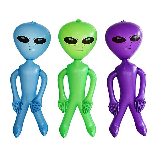 3er-Pack aufblasbare Alien-Puppen, Halloween-Bar-Dekoration, aufblasbares Cartoon-Alien-Modell