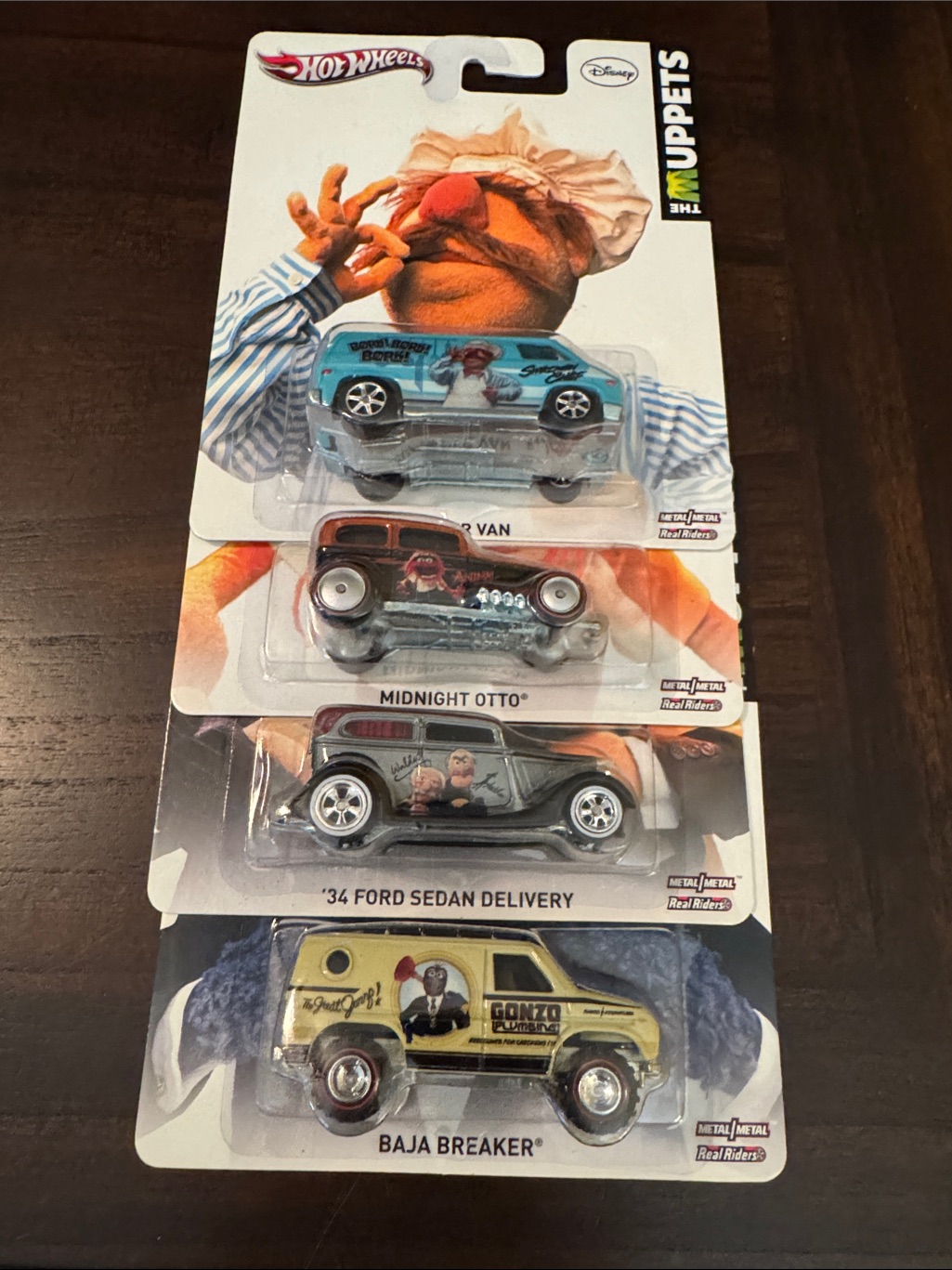 Disney Toys | Hot Wheels The Muppets 4-Car Set Of 6 Hot Wheels | Color: Blue/Brown | Size: Osb