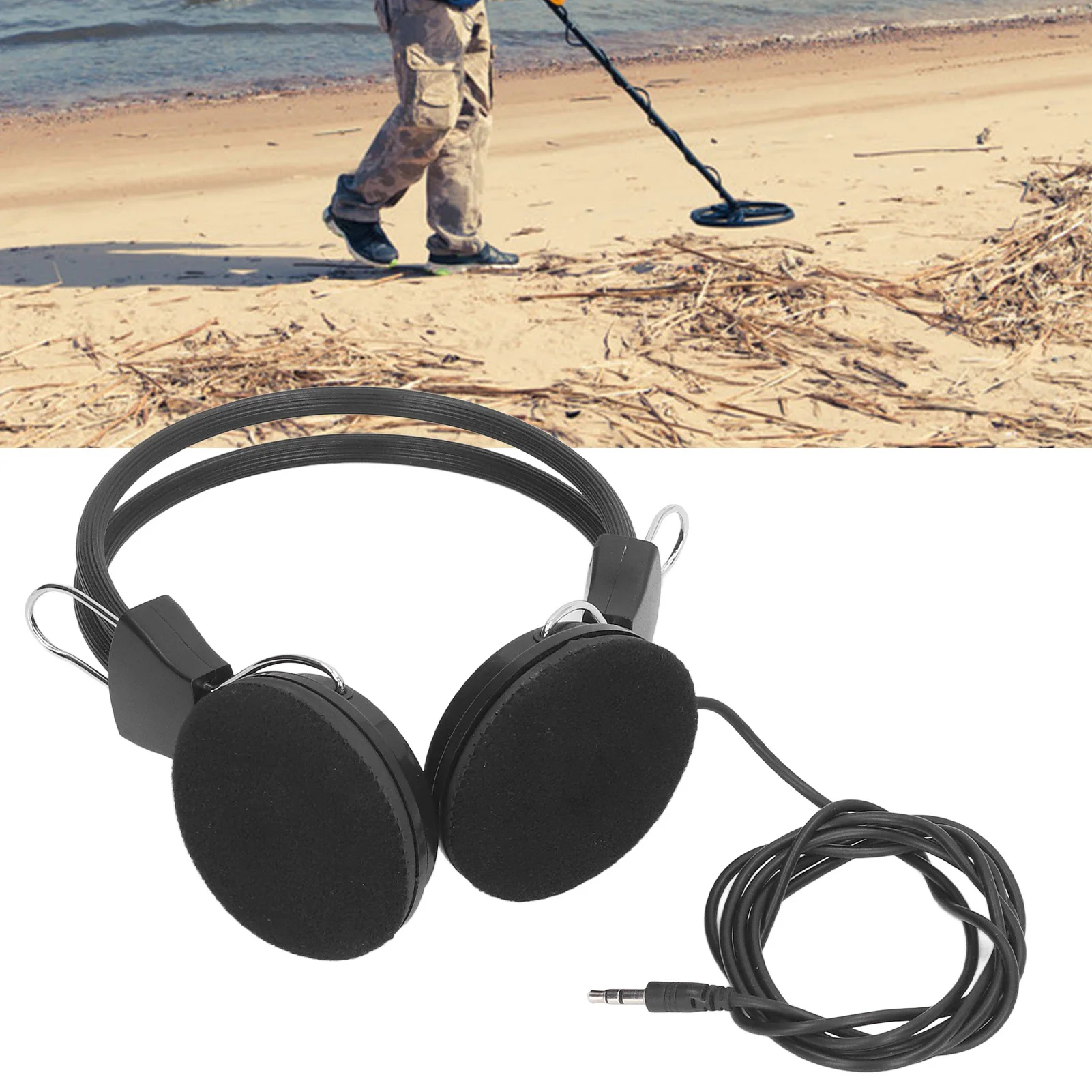 Headset Metalldetektor Headset Metalldetektor Headset 32mm Hi-Fi-Lautsprecher 3,5mm Schnittstelle Kopfhörer für Telefon Tablet PC PC Headset