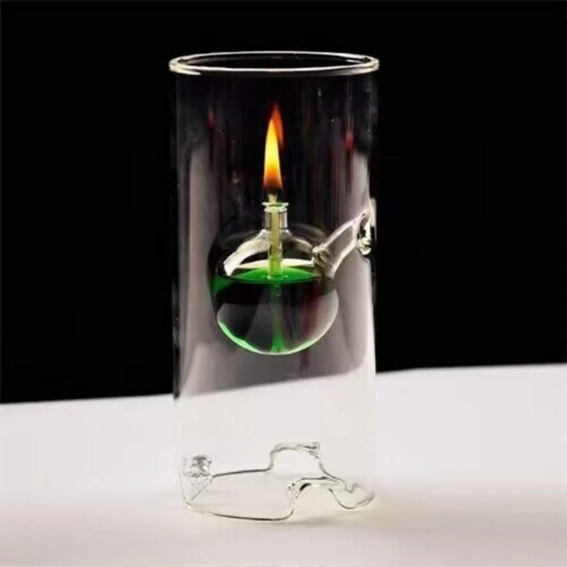 15CM Hurricane-Lampe Kerzenständer Öllampe Innenbeleuchtung Kammerglas Tischlampe Vintage Kerzenhalter Lampe Öl Nicht Enthalten