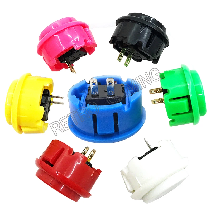 1 stücke/10 stücke 30mm Push Button Klassische Retro Arcade-Taste 7 Farbe Betrieben Videospiel Für arcade Schrank