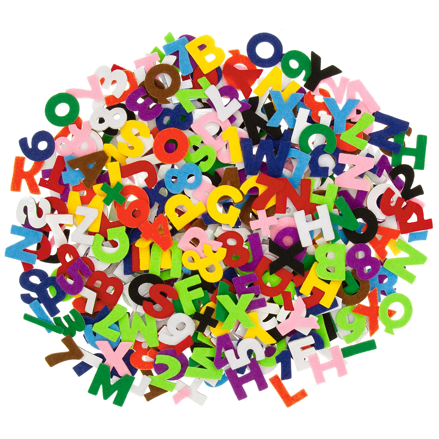 Lettres et chiffres en feutrine, 3 cm, 450 pièces
