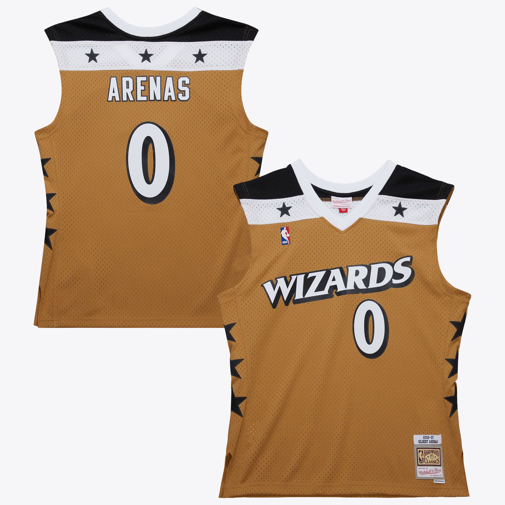 Washington Wizards Mitchell & Ness Gilbert Arenas 2006 Maillot Authentique – Or - Homme Taille: 2XL