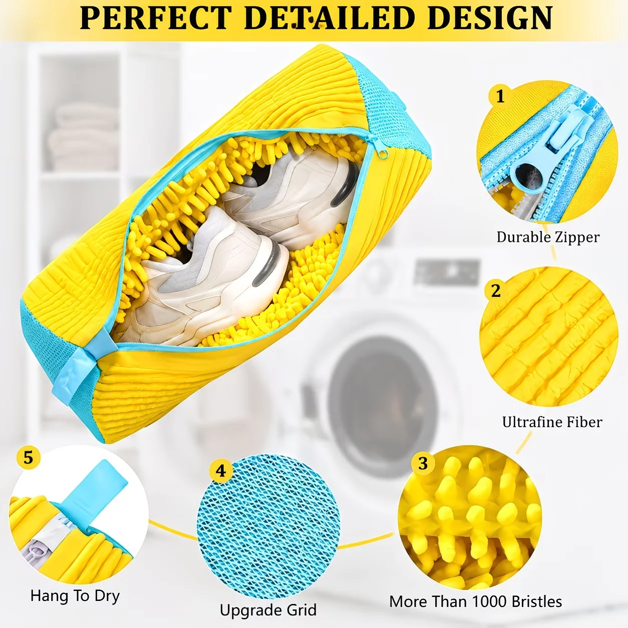 1pc Washing Machine Bag Laundry Shoe Bag, Suitable for Washing Machine And Dryer Suitable for All Shoe Types (Blue) Laundry Bags