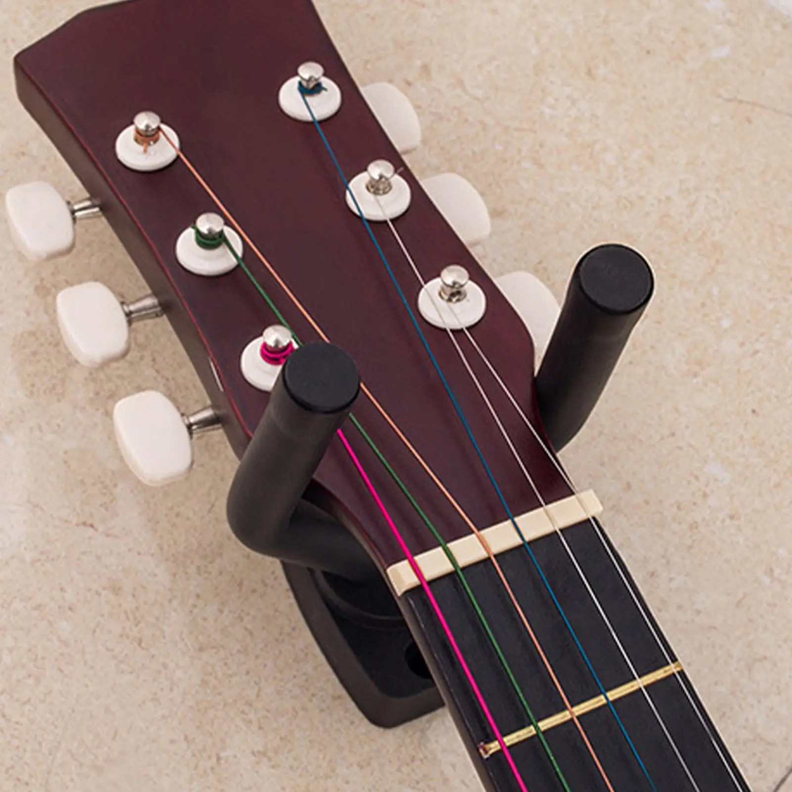 Rutschfester Wand-Gitarrenhalter, Gitarren-Wandhalterung mit Gummibeschichtung, Gitarren-Wandhaken, drehbare Halterungen, Gitarren- und Ukulele-Zubehör