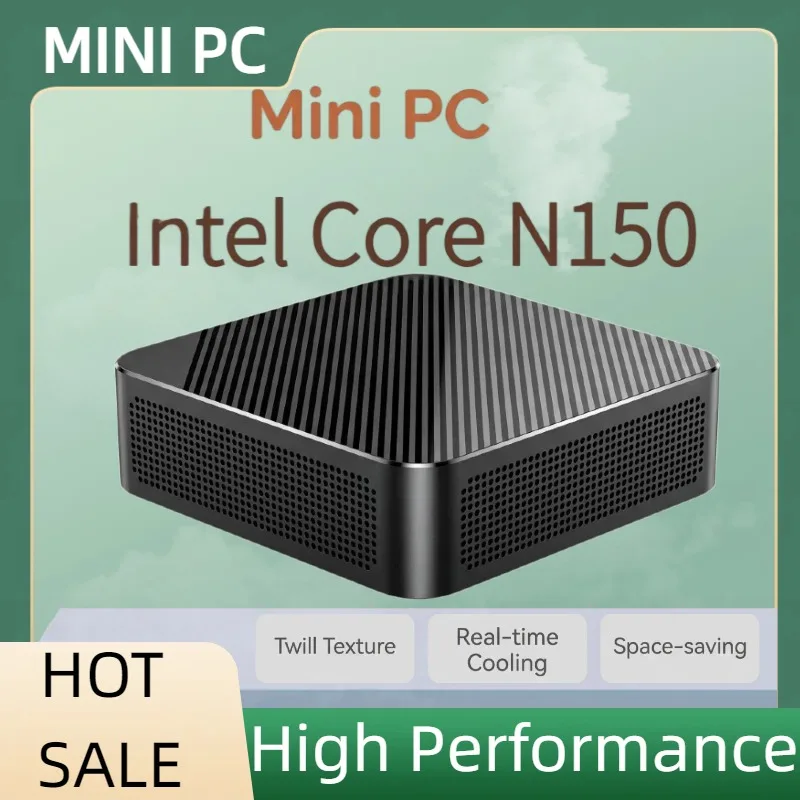 High Performance Intel Core N150 Portable Mini PC 16GB RAM 1TB 2TB WiFi 6 Silent Cooling Office Home Desktop Computer