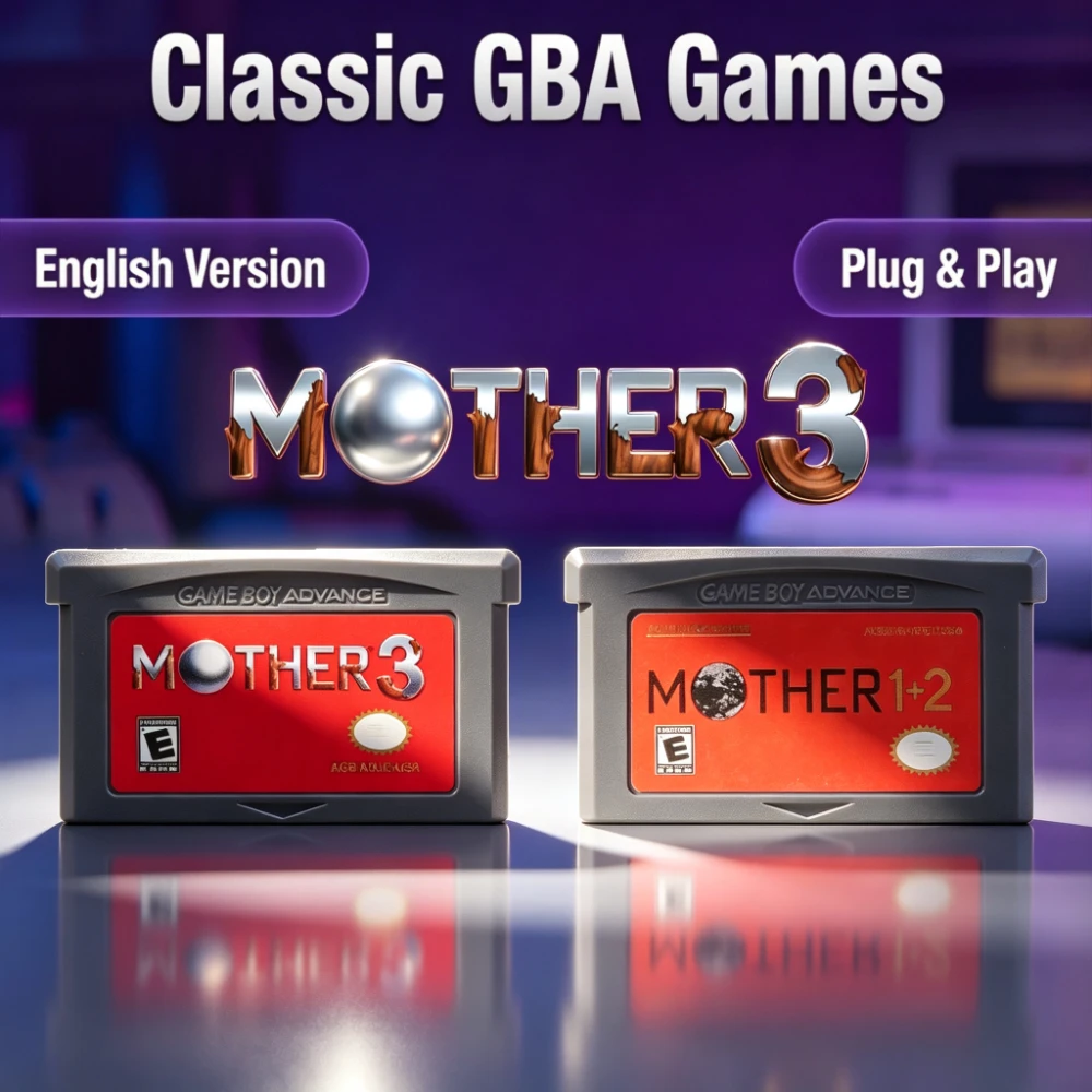 Mother 1-3 Series GBA Game Card Cartridge 32-Bit Video Game Console Card Mother 1 2 3 Gray Shell for GBA NDS Classic Game