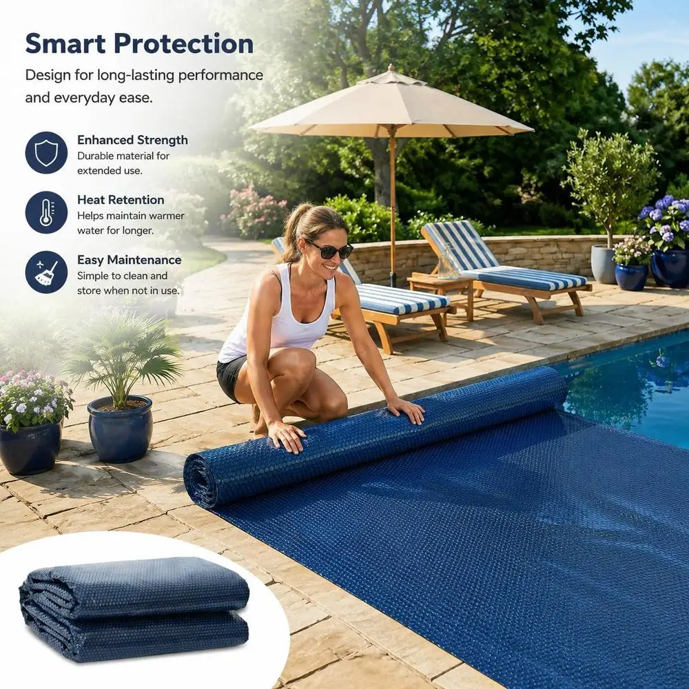 Couverture solaire pour piscine, couverture flottante pour piscine, couverture anti-évaporation pour piscine, couverture de piscine thermique, couverture de piscine extérieure de haute qualité 300 x