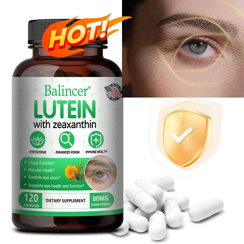 Lutein 40mg + Zeaxanthin Capsules - Eye Health & Blue Light Protection, Antioxidant, Supports Macula & Retina Health