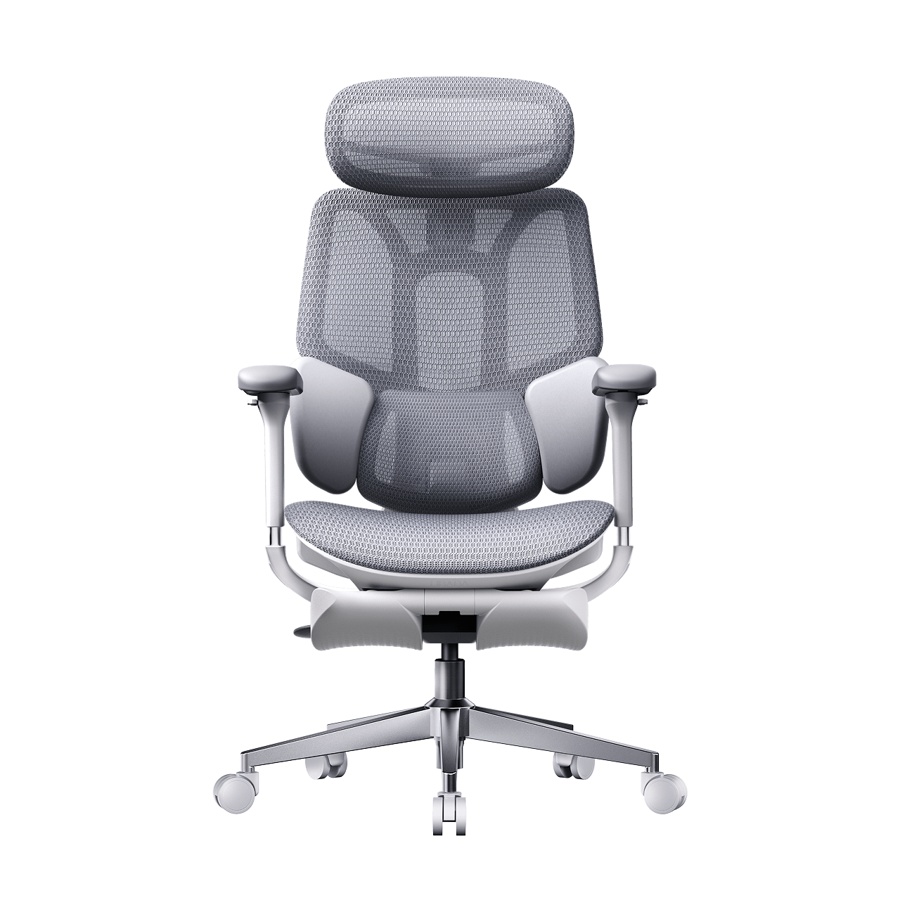 HBADA E3 Air Ergonomic Office Chair 2026 Edition– Upgraded Flexibility, Gray / With Footrest