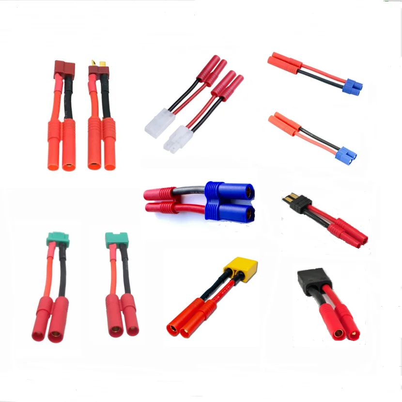 1Pcs RC Hobby HXT 4mm to Deans T Plug EC3 EC5 XT60 XT90 Tamiya MPX Traxxas Male Female Battery Connector Plug Adaptor Converter