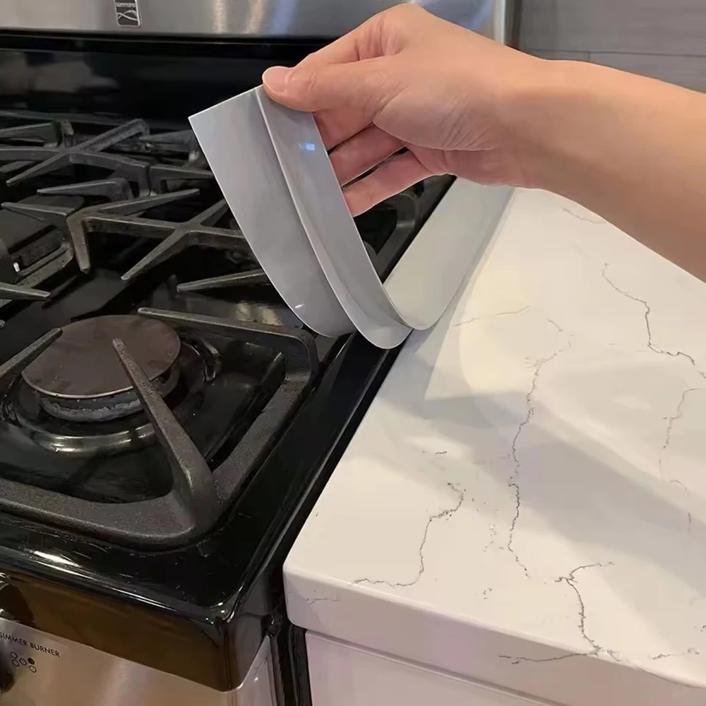 Silicone Gap Strip Kitchen Gas Stove Sealing Strip Kitchen Anti-Oil Anti-Stain Strip Silicone Insert Strip Kitchen Accessories