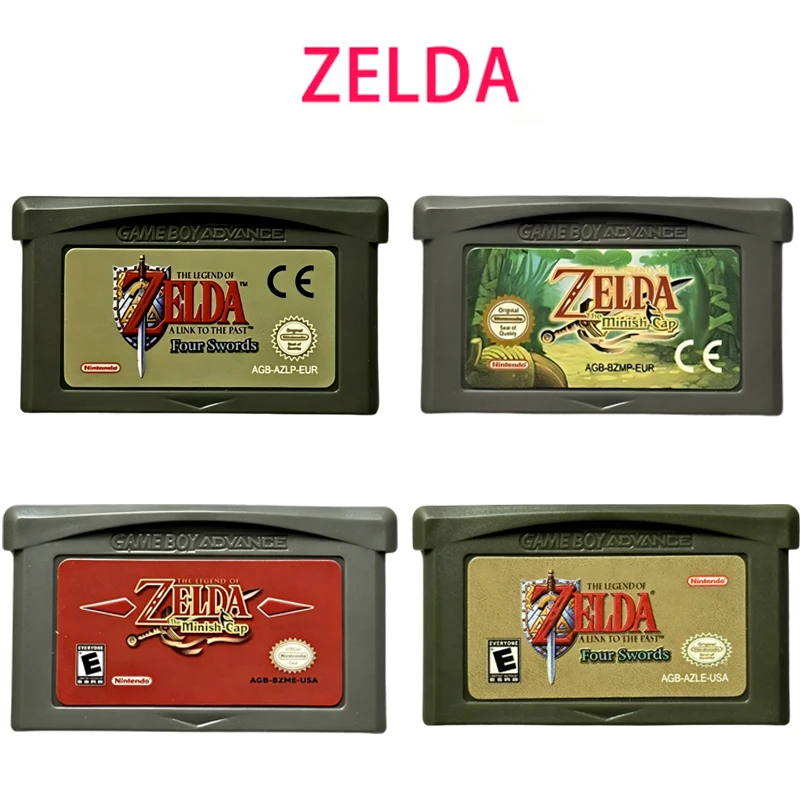 2026HOT SALE GBA Game Cartridge 32 Bit Video Game Console Game Card Link To The Past Awakening DX Minish Cap