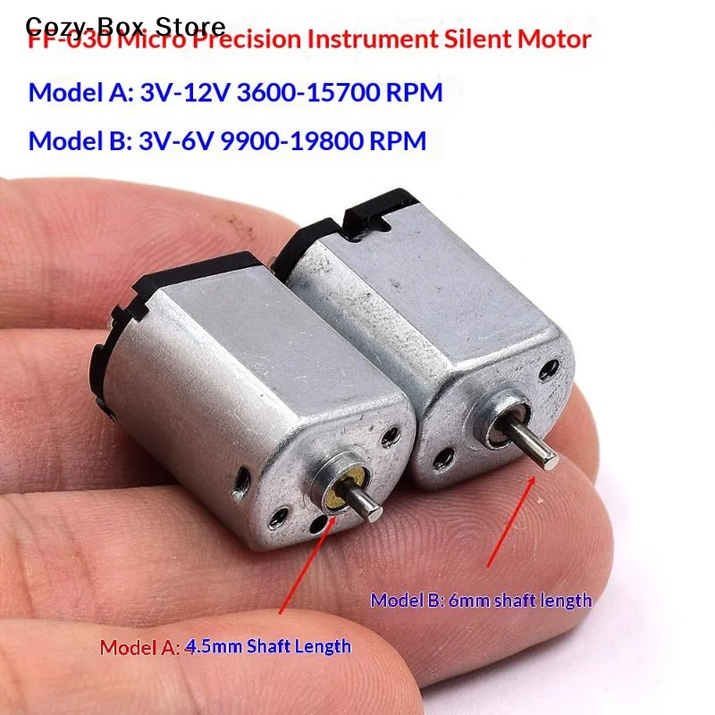 [ZY]1/5Pcs DC 3V 3.7V 5V 6V 12V High Speed Micro Electric Motor FF-030 Mini Mute 030 Motor DIY Hobby Toy Lock Car AV Device[ZY]