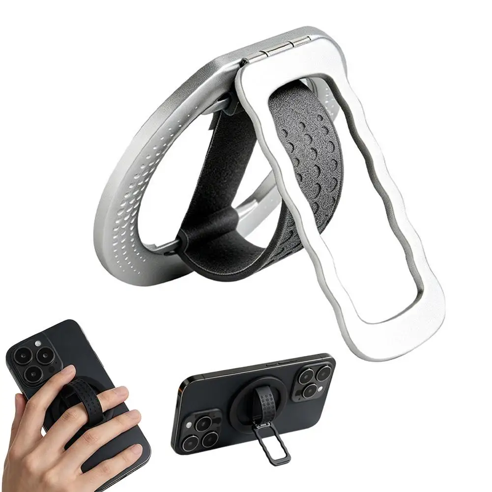 Magnetic Phone Ring Stand Silicone Finger Phone Holder Ring Magnetic Folding Phone Grip For Samsung For Xiaomi Phone Accessories