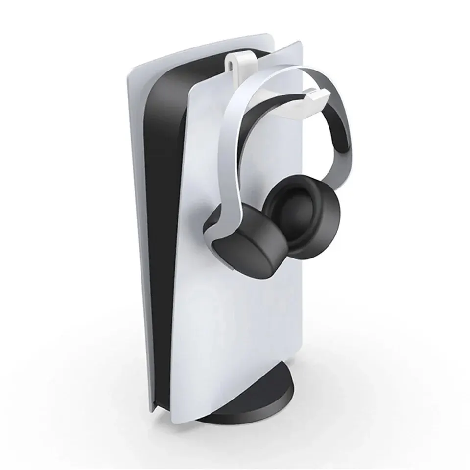 2PCS/Pack P5 Headset Holder Stand for Playstation 5 Console Gaming Headphone Hanger with Widen Hook for PS5 Controller