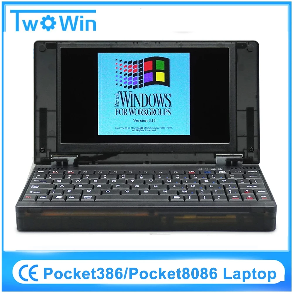 Pocket 386/Pocket 8086 Laptop Computer CGA Graphics Card Serial Parallel IBM PC XT Machine Microcomputer Retro Game Console