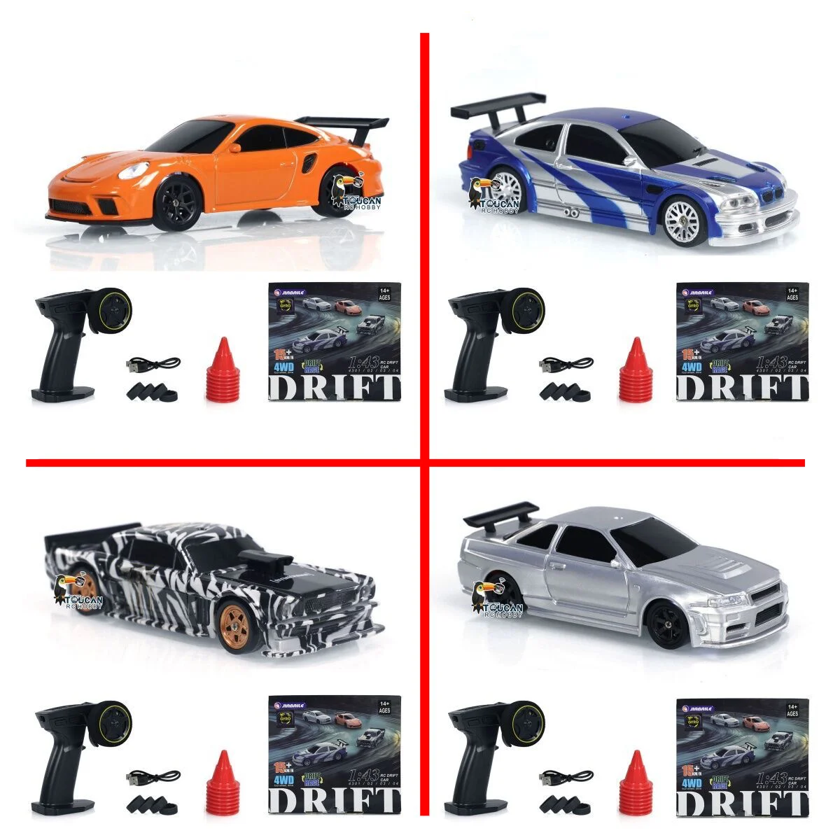 SALE 4WD RTR 1/43 RC Speed Car Four-wheel Drive Radio Control 2.4g Mini Racing Drifting Car Toys High Speed Model Gift Hobby