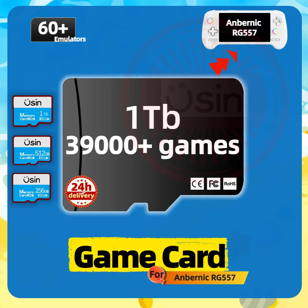 SD Card For Anbernic RG557 WiiU WII DC SS 60+ Platform Console Category Retro Classic Game Custom GAMES Memory TF