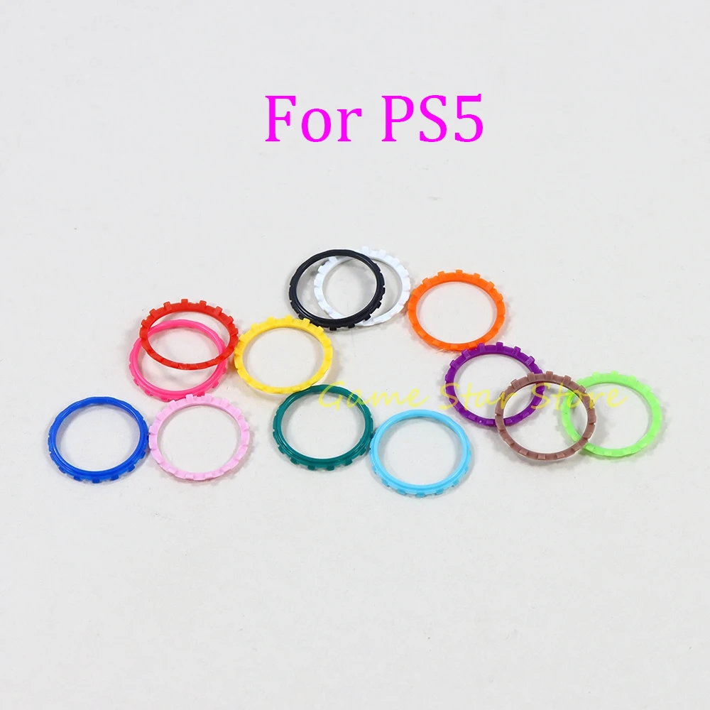 10pcs Plastic Colorful Accent Thumbstick Rocker Rings For Playstation 5 PS5 Controller Game Accessories