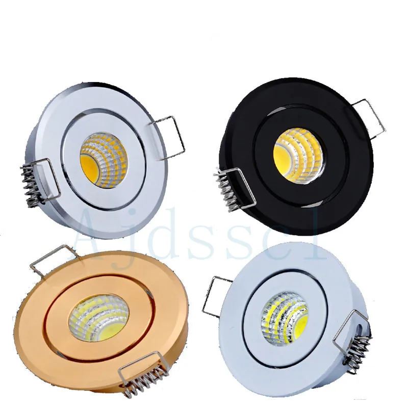 LED-Downlight Dimmbar COB Mini LED-Spot 5W AC 85-265V LED-Downlight Satin-Nickel Miniatur Innen- und Außen-Deckenstrahler