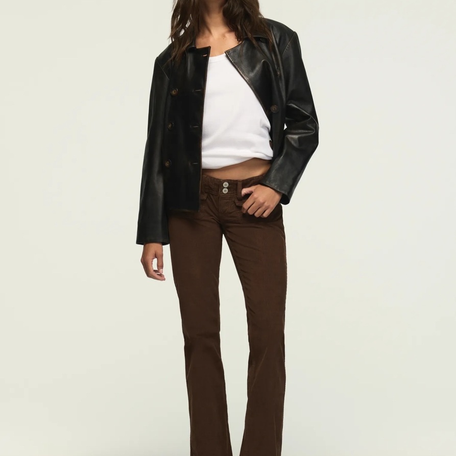 Lucky Brand Ultra Low Rise Corduroy Lil Maggie Flare - Women's Pants Denim Flare Flared Jeans in Flirtatious Wash, Size 29 x 32
