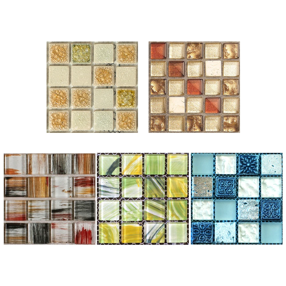 3D Selbstklebende Wandaufkleber Mosaik-Fliesen Stoßfest Casual Collage Beliebig Zuschneidbar Hintergrund Einfach zu Klebende Tapete