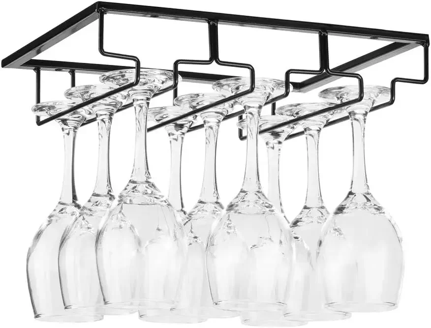 Weinglashalter für Unterschrank, Barkeeper-Gläserhalter aus Metall, Weinglas-Organizer, Gläseraufbewahrung für Bar und Küche